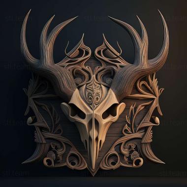 3D model Ritual Crown of Horns game (STL)